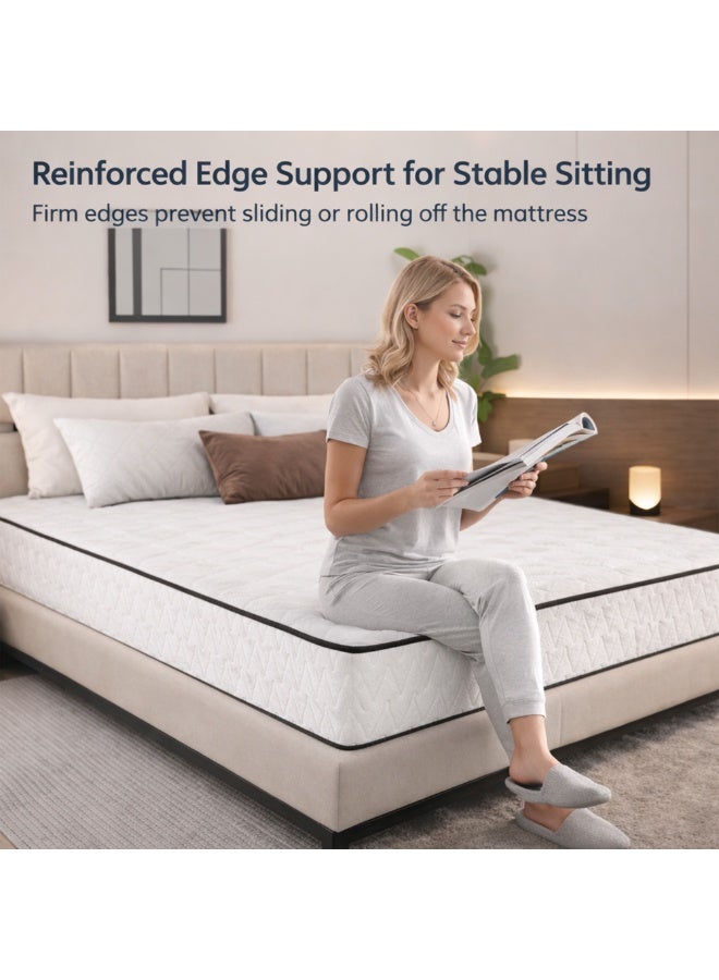 Rexal Home Prime Sleep Dual Comfort Reversible Bonnell Spring Mattress – Soft & Firm Support, High Resilience (HR) Foam, Breathable Fabric, Super King Size 200 × 200 × 23 cm - Image 5